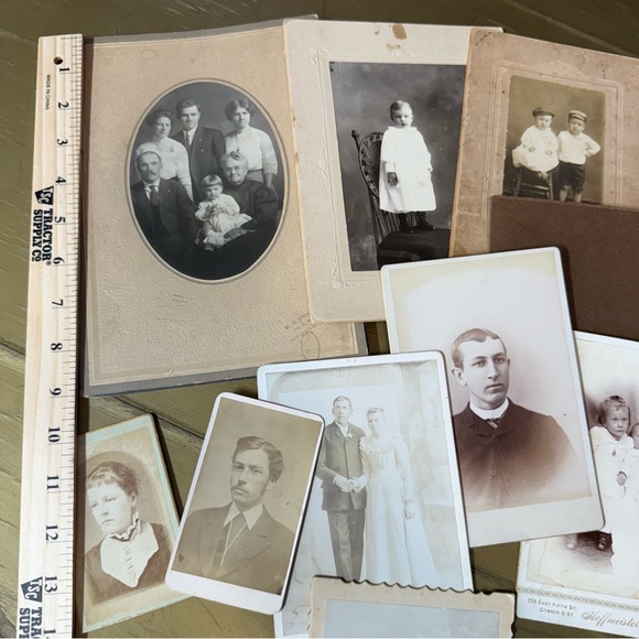 Vintage Cabinet Card Lot 10 Piece Antique Pictures Photographs - Picture 8 of 10